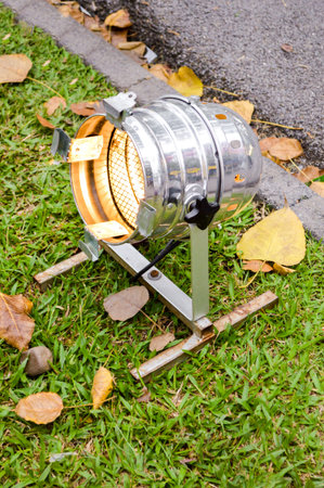 Lamp Light in gardenの写真素材