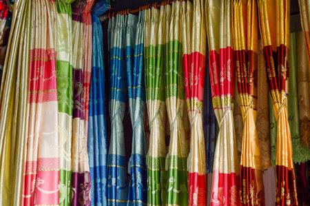 fabric blankets for backgroundの写真素材