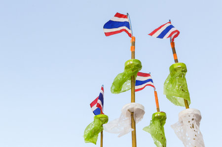 Thailand Flag with blue sky
