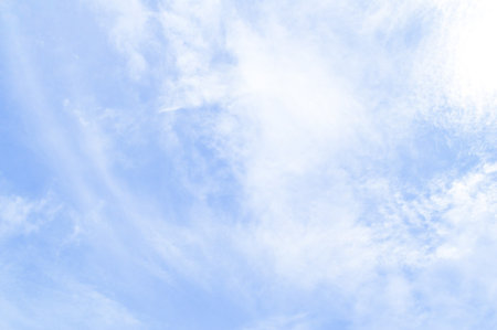 blue sky and white cloudの写真素材