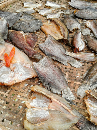 Dry salted fish (thailand food).の素材