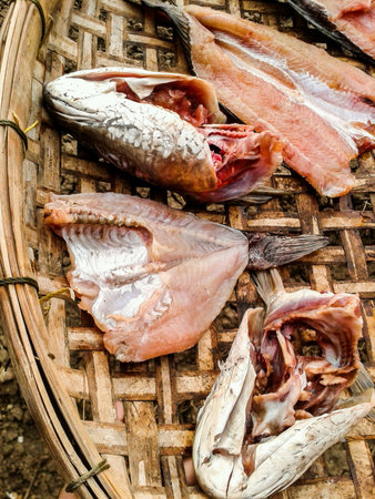 Dry salted fish (thailand food).の素材