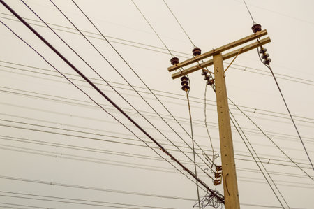 electricity postの写真素材