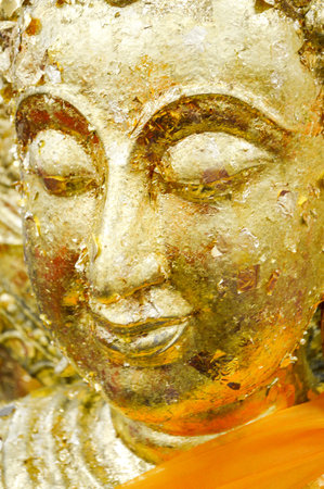 Buddha statue in public Temple Thailandの写真素材