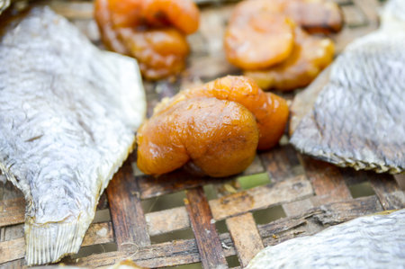 eggs fishの写真素材