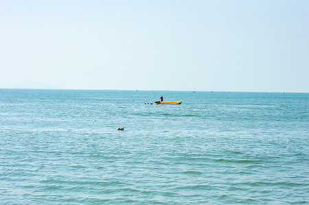 Bangsean sea in Chonburi Thailandの写真素材