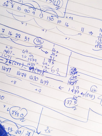 textured paper with the calculation of the theoretical mechanics