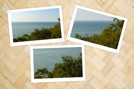 photo view in Chonburi Thailand on bamboo wall texture