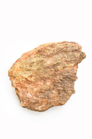 brown stone isolated on white backgroundの写真素材
