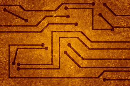 brown electronic circuit backgroundの写真素材