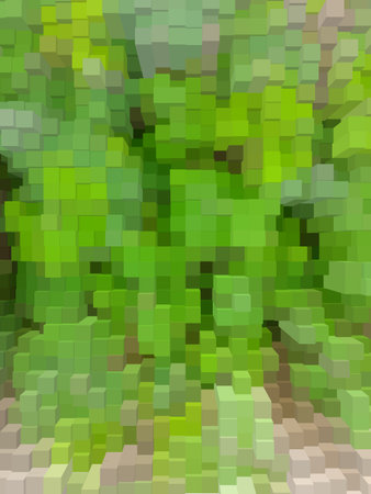 green blocks colorful abstract backgroundの写真素材