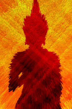 art blocks buddha imageの写真素材