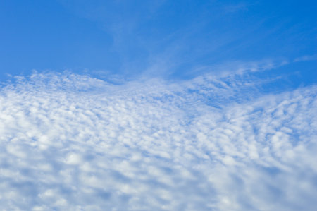 blue sky and white cloudの写真素材