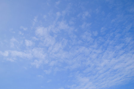 blue sky and white cloudの写真素材