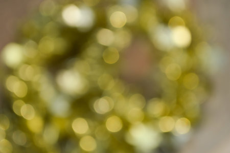 gold bokeh effect backgroundの写真素材