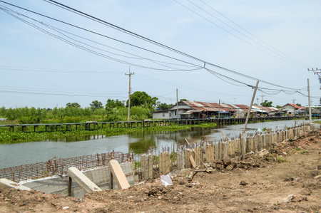 waterfront in country Thailandの写真素材