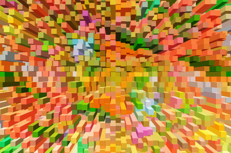 abstract colorful radiate texture illustrationの写真素材