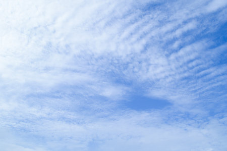 blue sky and white cloudの写真素材