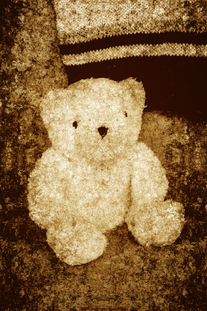 art grunge teddy bearの写真素材