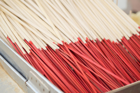 Many of incense sticksの写真素材