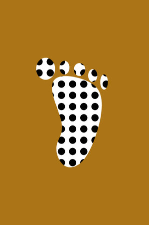 foot icon illustrationの写真素材