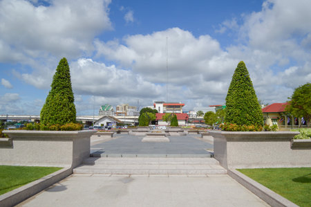 landscape in Chachoengsao city Thailandのeditorial素材