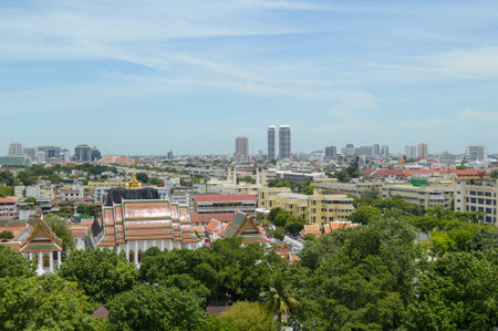 Top view on Bangkok city Thailandのeditorial素材