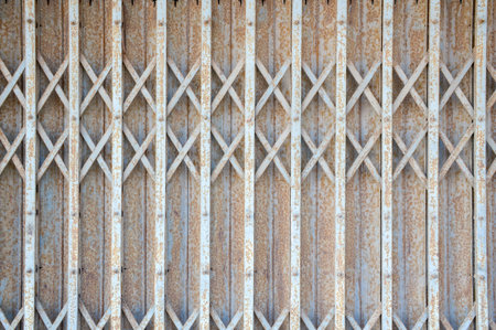 retro iron doorの写真素材