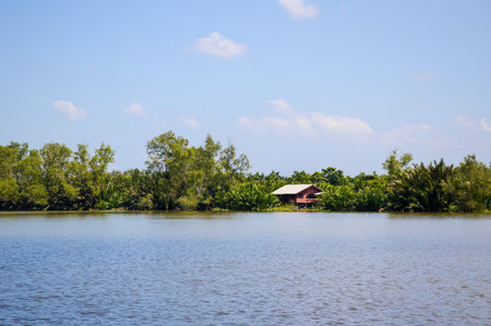 Bangprakong river in chachoengsao thailandのeditorial素材