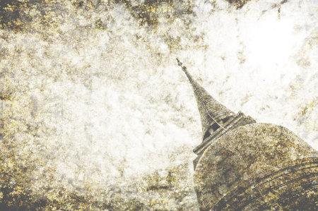 art grunge pagoda illustration background