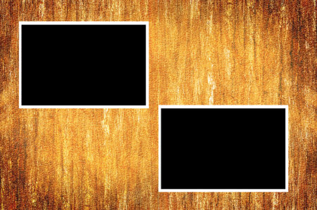 photo frames on grunge brown texture backgroundの写真素材