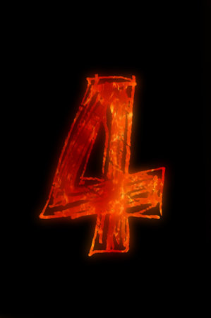 four fire numberの写真素材