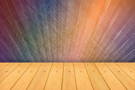 wood floor and grunge color illustration backgroundの写真素材