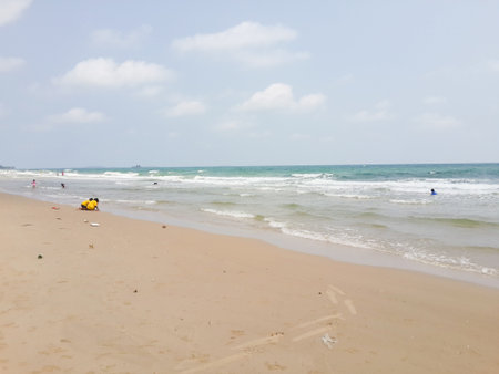 Mae Ramphueng beach in Rayong Thailandのeditorial素材
