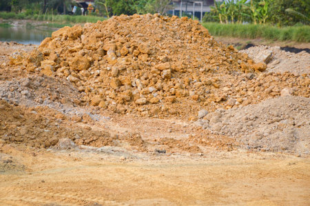 dry soil for agriculture in country Thailandの写真素材