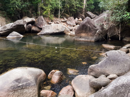 Pliew Waterfall National Park, Chanthaburi, Thailandの写真素材