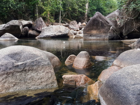 Pliew Waterfall National Park, Chanthaburi, Thailandの写真素材