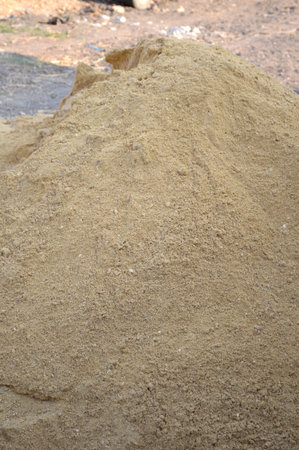 dry sand in work siteの写真素材