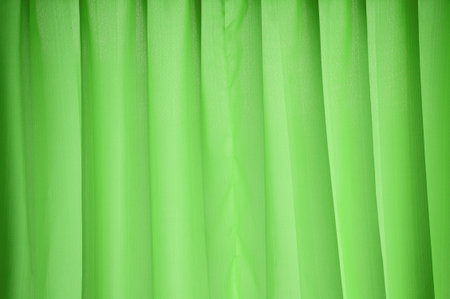 green curtain or drapery texture for backgroundの写真素材