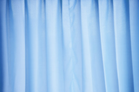blue curtain or drapery backgroundの写真素材