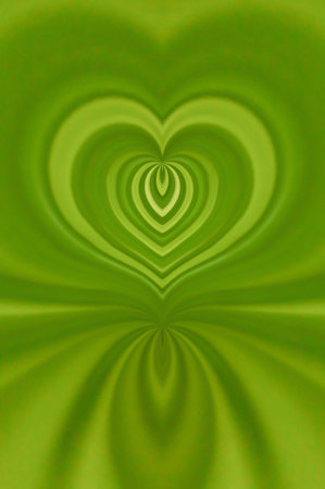 art green heart illustration backgroundの写真素材