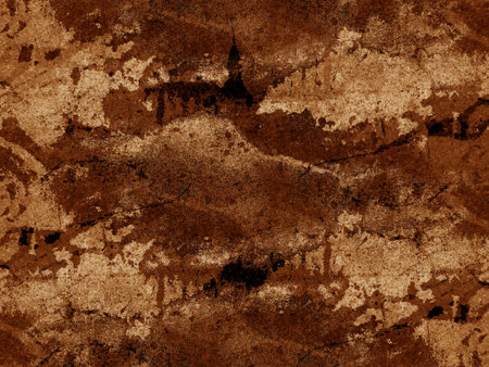old grunge brown ragged abstract pattern illustration backgroundの写真素材
