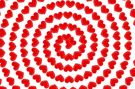 art red heart swirl pattern background
