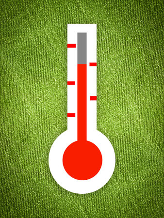 art thermometer on grunge green illustration backgroundの写真素材