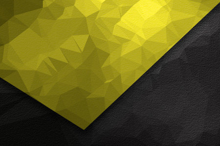 art yellow color polygon abstract pattern illustration backgroundの写真素材
