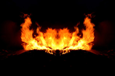 fire burningの写真素材
