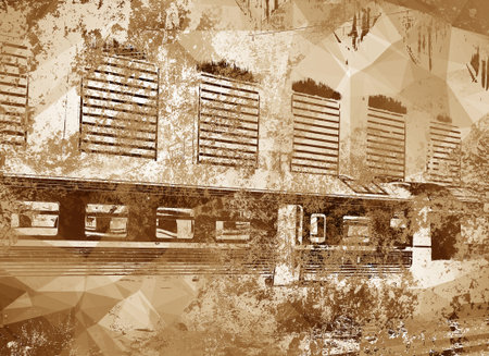 art grunge brown abstract pattern illustration backgroundの写真素材