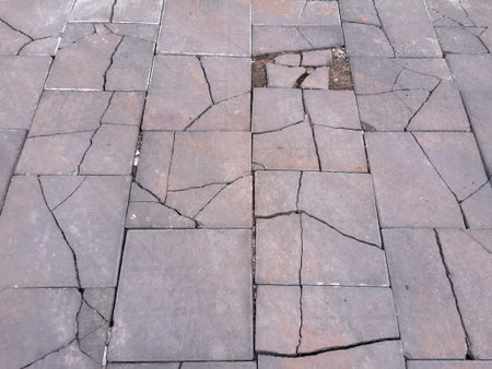 crack brick floor textureの写真素材