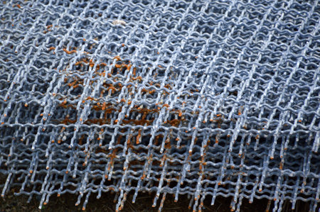 close up steel wire net texture