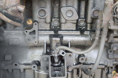 close up old machine parts texture